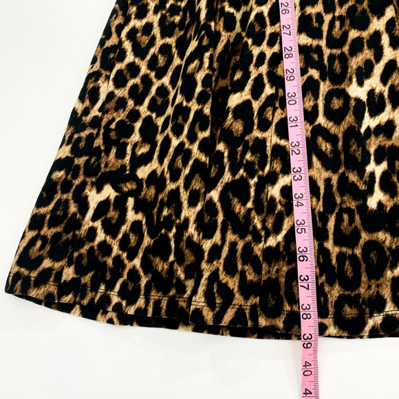 Spense Dress Women's Size 10 Black Animal Cheetah Print A Line Sleeveless Career - Picture 8 of 9